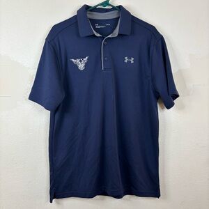 Durham Bulls Under Armour Loose Dark Blue Polo Shirt Sz Large Active Sporty